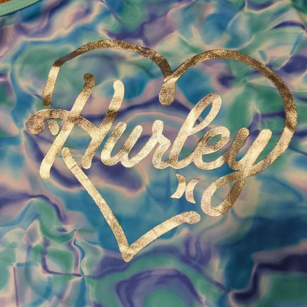 Hurley Girls One Piece Tie-Dye Swim Suit Size 10/12